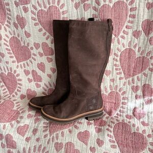 Timberland Brown Knee-High Courmayeur Valley Boots. Women’s Size 10